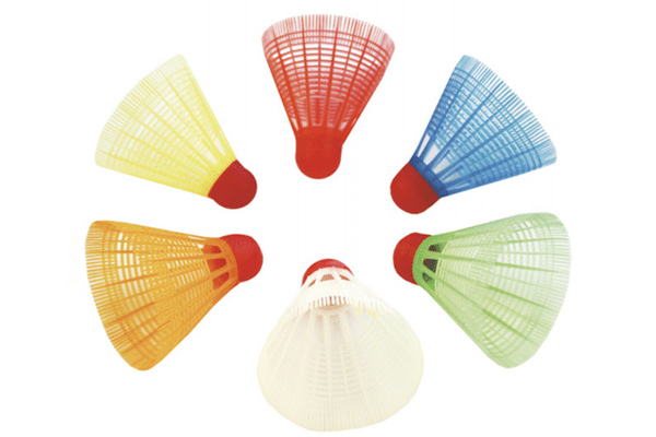 VOLANTS BADMINTON PLASTIQUE 6UDS