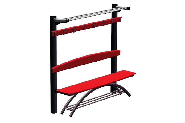 Banc de vestiaire de haute qualité et design, longueur 2 m